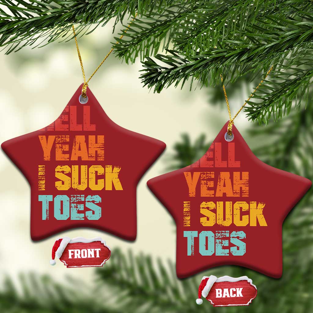 Funny Inappropriate Embarrassing Christmas Ornament Funny Foot Fetish Sucking Toes Cringe Offensive Humor TS10