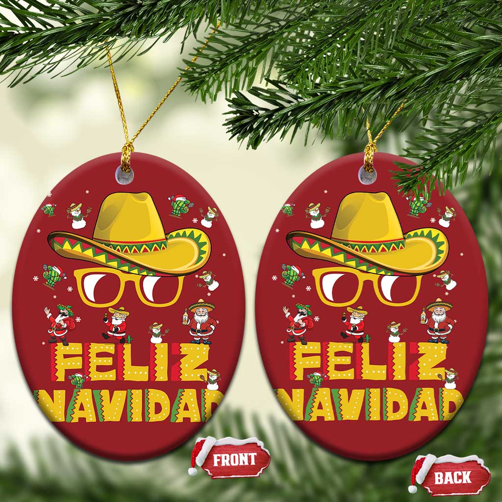 Mexico Xmas Christmas Ornament Feliz Navidad Sombrero TS10