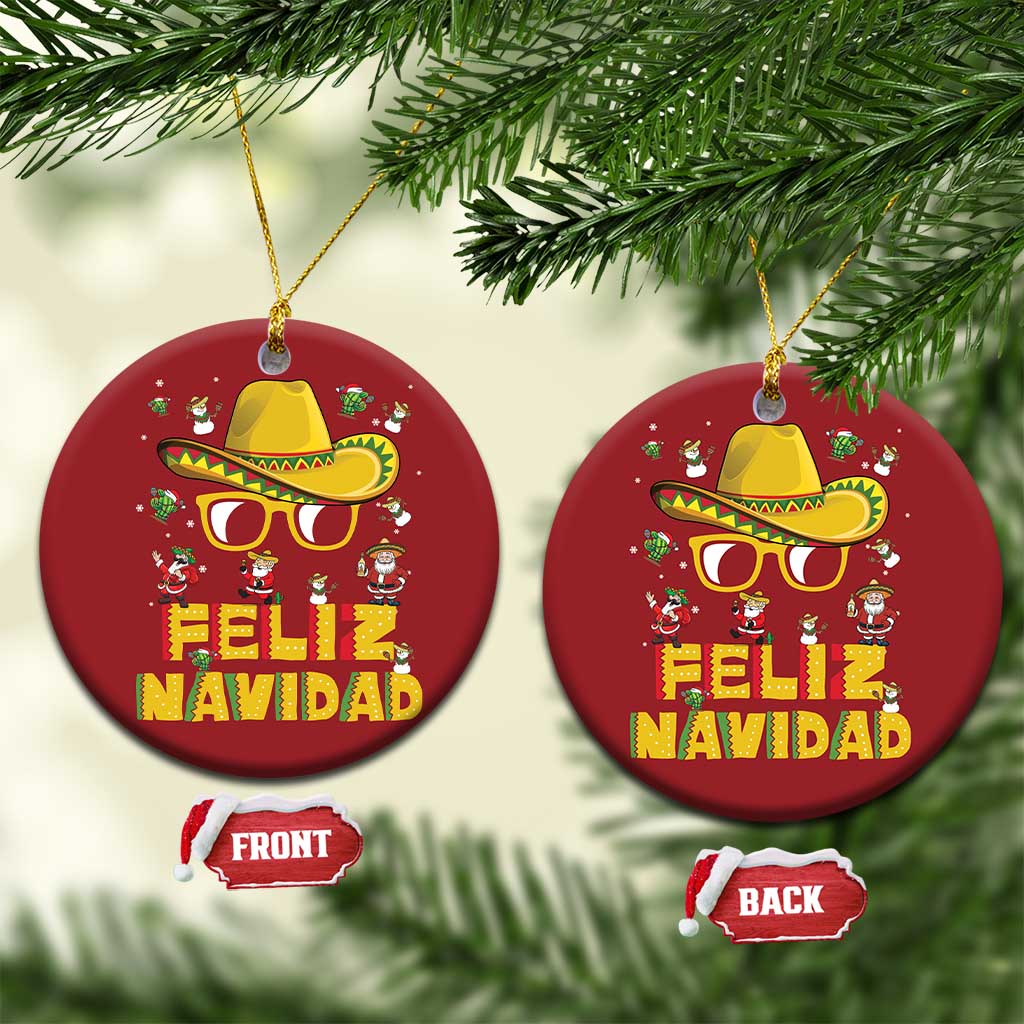 Mexico Xmas Christmas Ornament Feliz Navidad Sombrero TS10