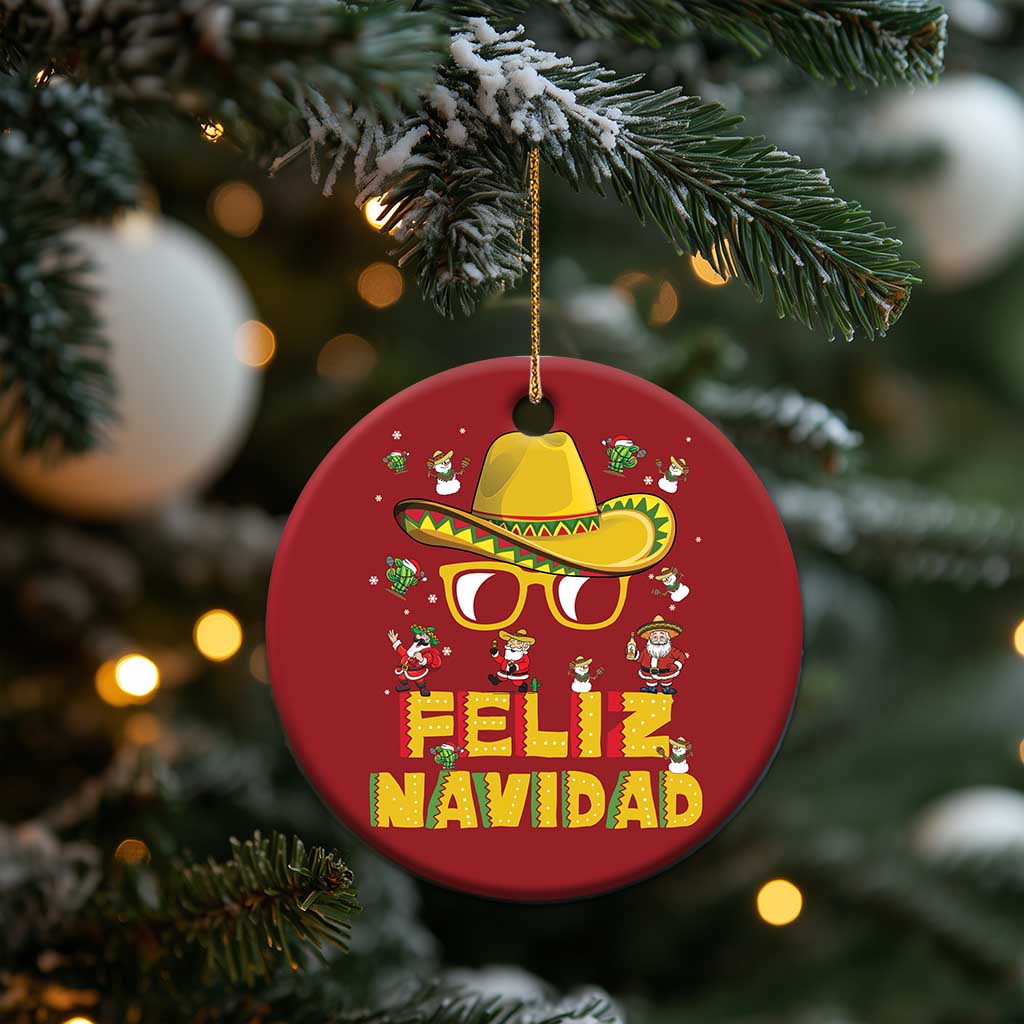 Mexico Xmas Christmas Ornament Feliz Navidad Sombrero TS10