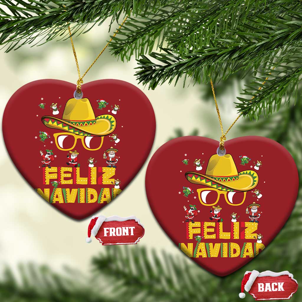 Mexico Xmas Christmas Ornament Feliz Navidad Sombrero TS10