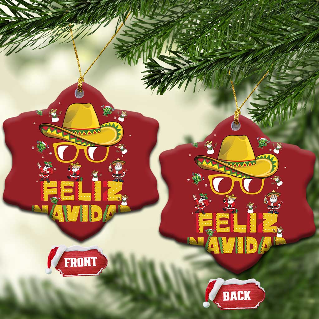 Mexico Xmas Christmas Ornament Feliz Navidad Sombrero TS10
