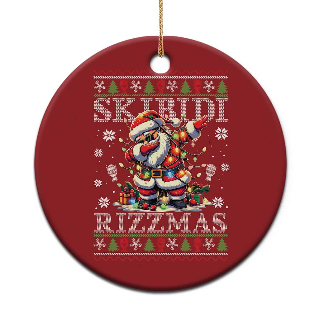 Skibidi Rizzmas Xmas Christmas Ornament Rizz Santa Claus Funny Xmas Gen Alpha TS10