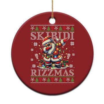 Skibidi Rizzmas Xmas Christmas Ornament Rizz Santa Claus Funny Xmas Gen Alpha TS10