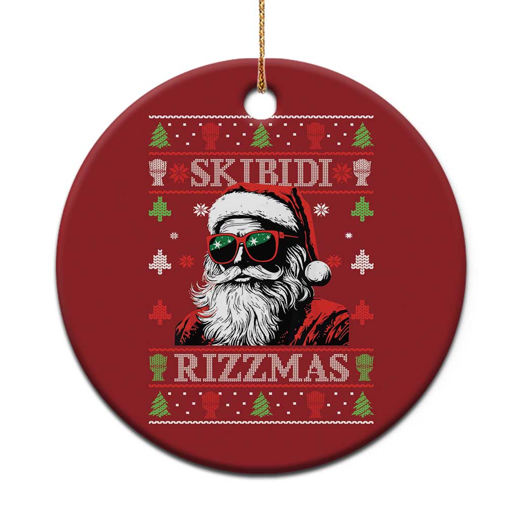 Skibidi Rizzmas Xmas Christmas Ornament Rizz Santa Claus Funny Christmas Gen Alpha TS10
