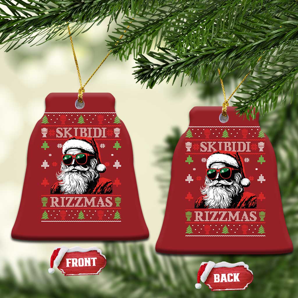 Skibidi Rizzmas Xmas Christmas Ornament Rizz Santa Claus Funny Christmas Gen Alpha TS10