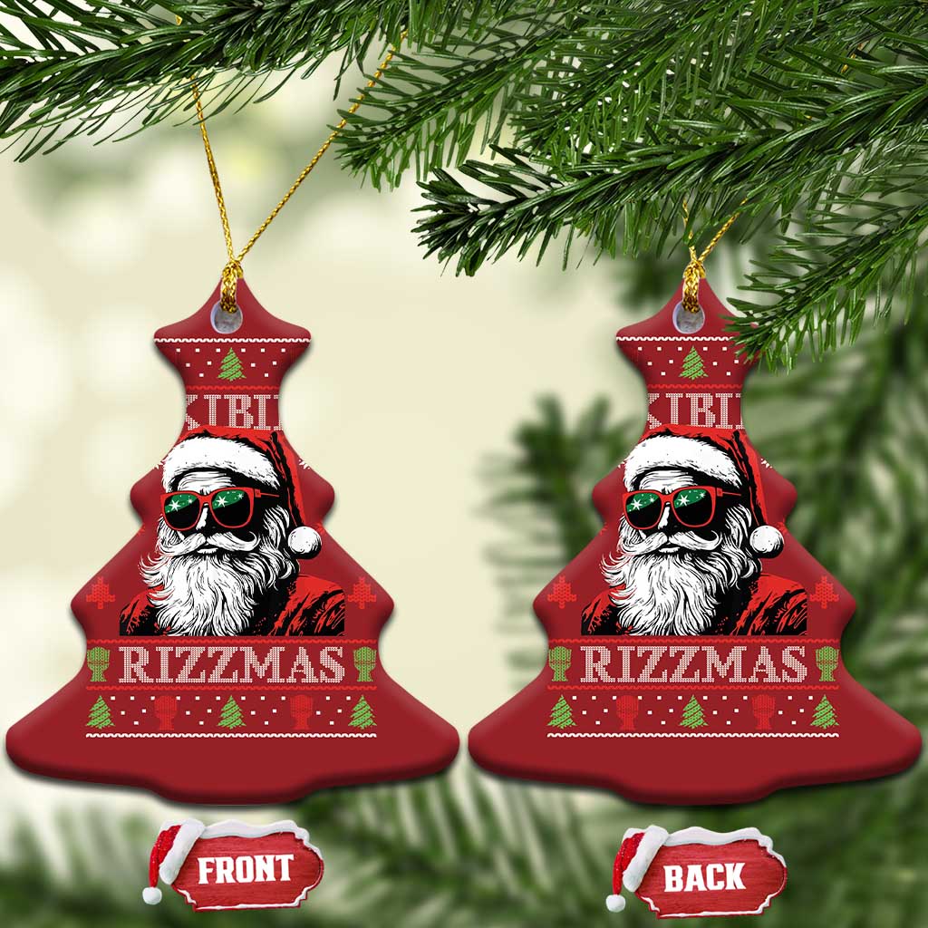 Skibidi Rizzmas Xmas Christmas Ornament Rizz Santa Claus Funny Christmas Gen Alpha TS10