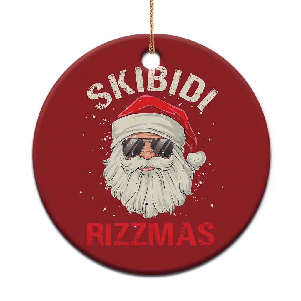 Skibidi Rizzmas Xmas Christmas Ornament Rizz Santa Claus Retro Funny Xmas Gen Alpha Kid TS10