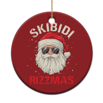 Skibidi Rizzmas Xmas Christmas Ornament Rizz Santa Claus Retro Funny Xmas Gen Alpha Kid TS10