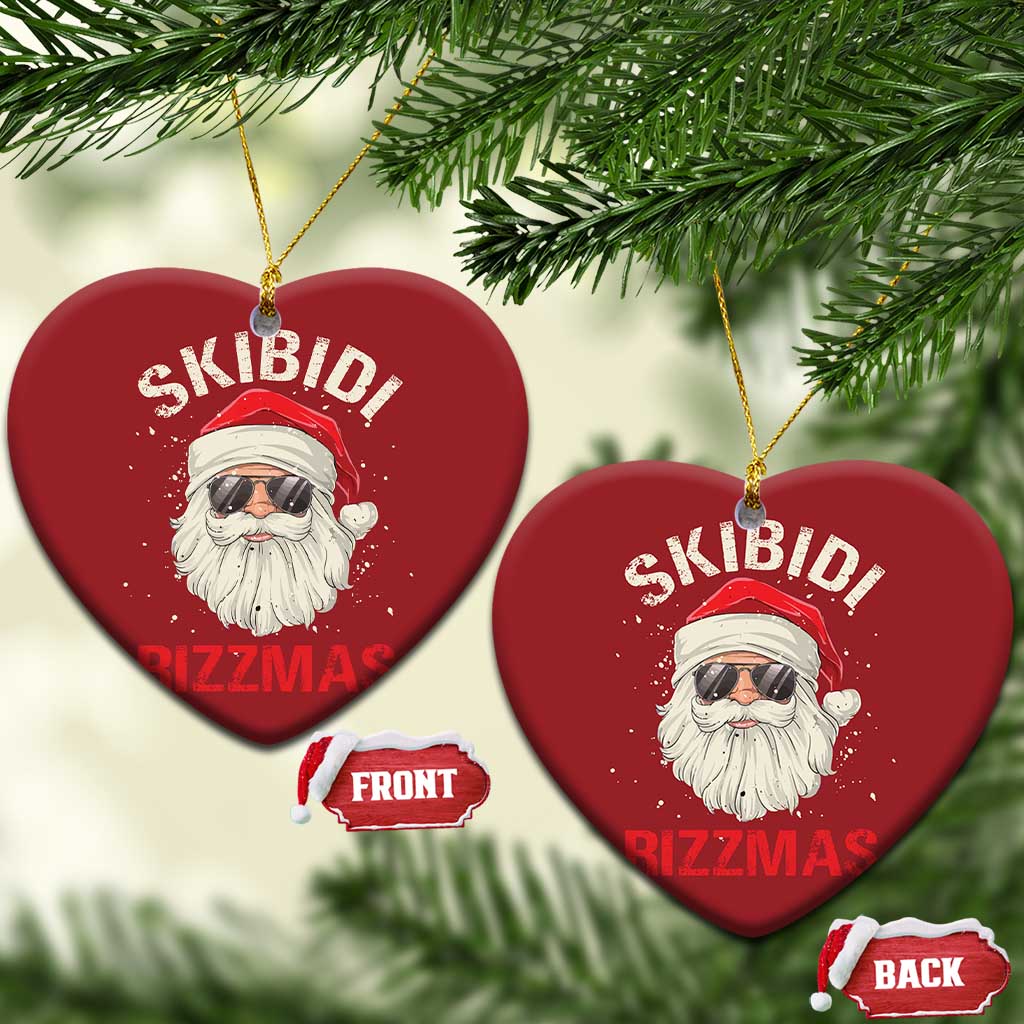 Skibidi Rizzmas Xmas Christmas Ornament Rizz Santa Claus Retro Funny Xmas Gen Alpha Kid TS10
