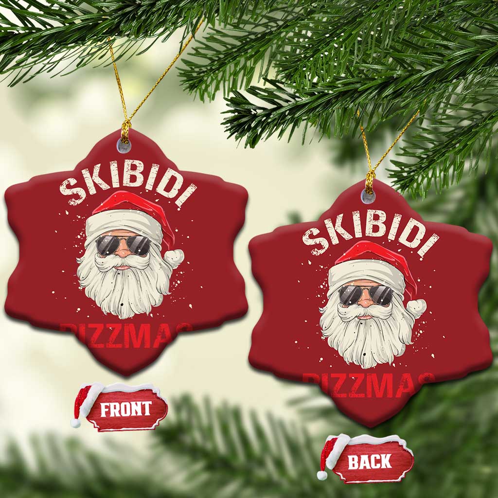 Skibidi Rizzmas Xmas Christmas Ornament Rizz Santa Claus Retro Funny Xmas Gen Alpha Kid TS10