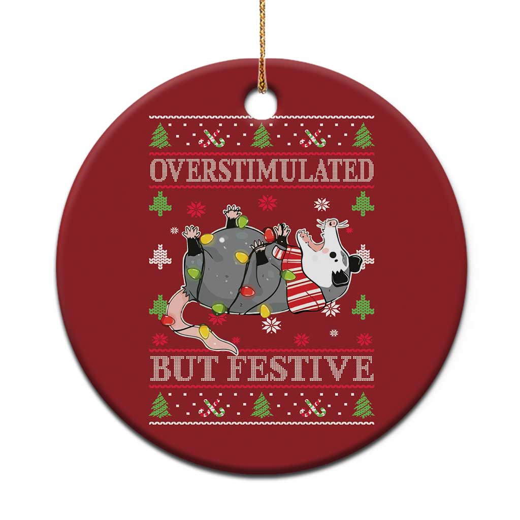 Possum Xmas Christmas Ornament Overstimulated But Festive TS10