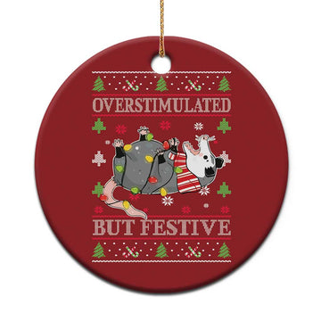 Possum Xmas Christmas Ornament Overstimulated But Festive TS10