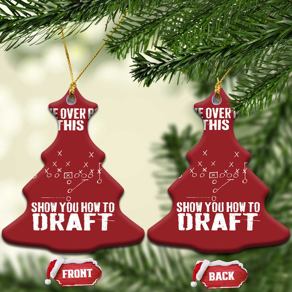 Girls Fantasy Football Christmas Ornament Move Over Boys Draft Party Commish FFL TS10