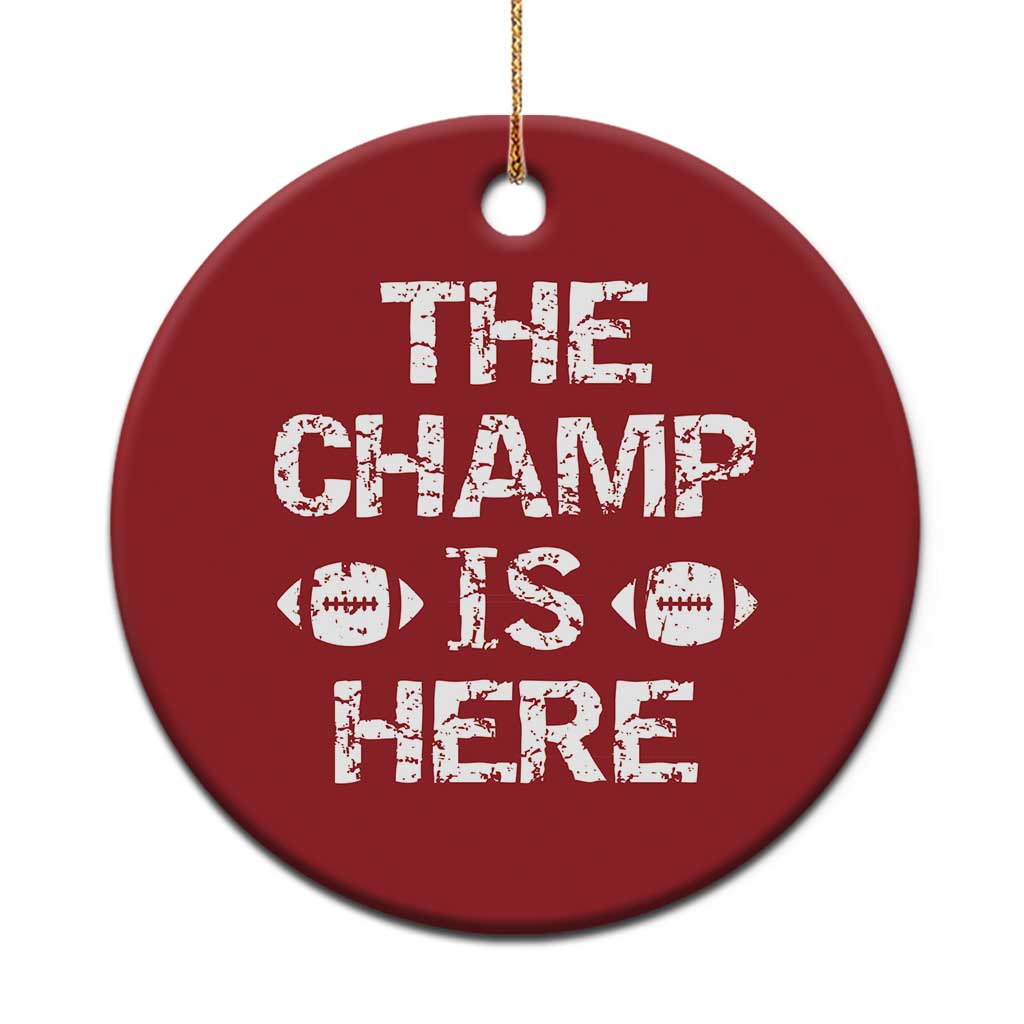 Funny Fantasy Football Champion Christmas Ornament Champ Draft Party Commish FFL TS10