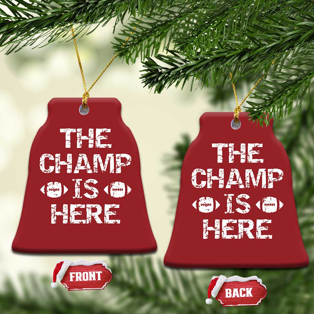 Funny Fantasy Football Champion Christmas Ornament Champ Draft Party Commish FFL TS10