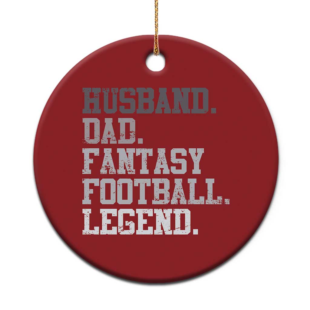 Husband Dad Fantasy Football Legend Christmas Ornament Retro Fathers Day TS10