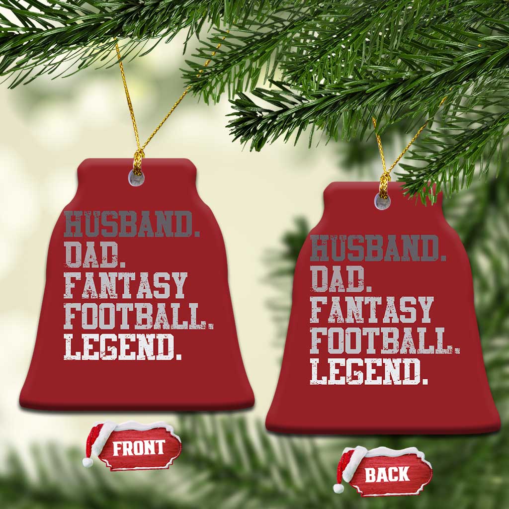 Husband Dad Fantasy Football Legend Christmas Ornament Retro Fathers Day TS10