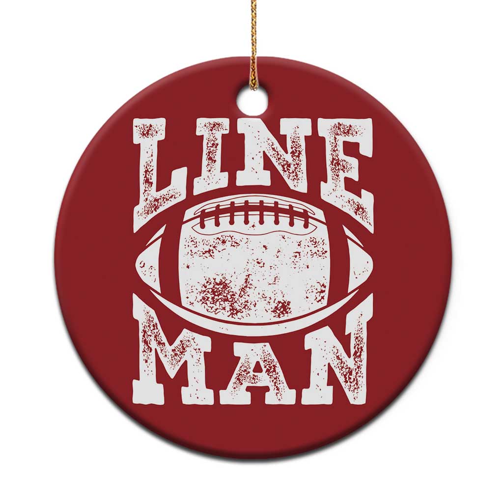 Football Linemen Christmas Ornament Vintage Offensive Lineman TS10