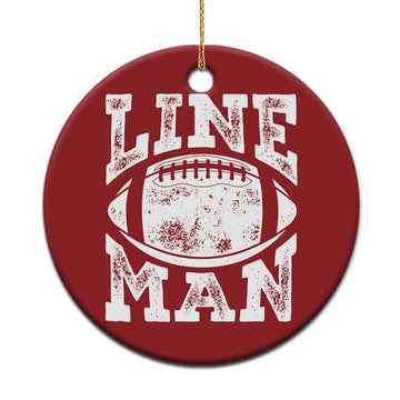 Football Linemen Christmas Ornament Vintage Offensive Lineman TS10