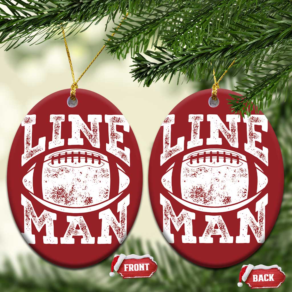 Football Linemen Christmas Ornament Vintage Offensive Lineman TS10