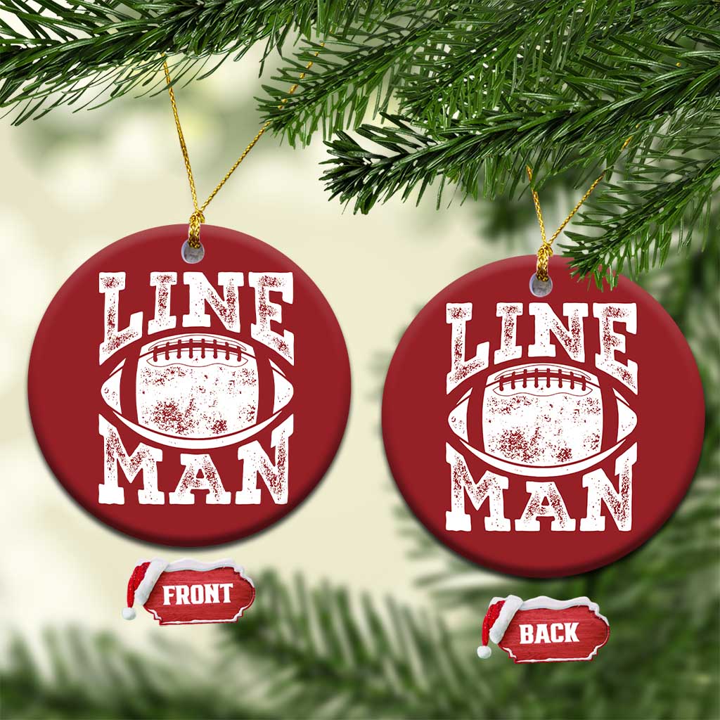 Football Linemen Christmas Ornament Vintage Offensive Lineman TS10