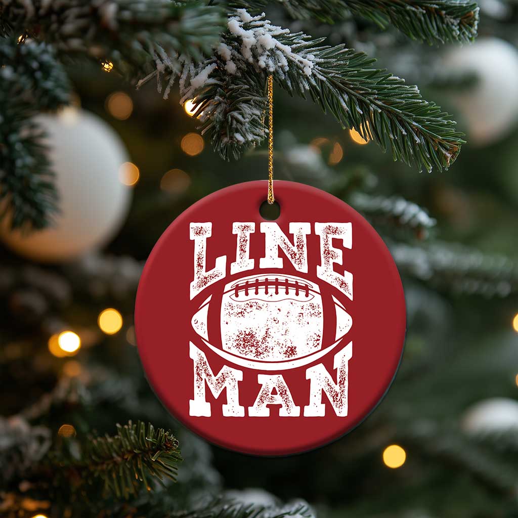 Football Linemen Christmas Ornament Vintage Offensive Lineman TS10