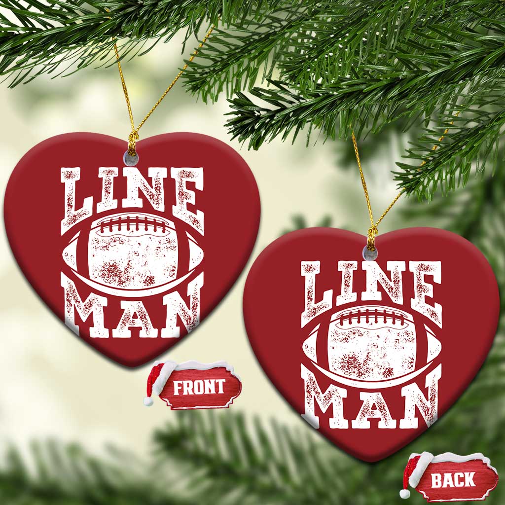 Football Linemen Christmas Ornament Vintage Offensive Lineman TS10