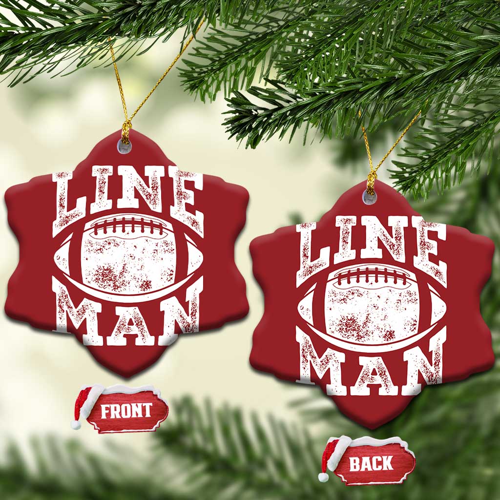 Football Linemen Christmas Ornament Vintage Offensive Lineman TS10