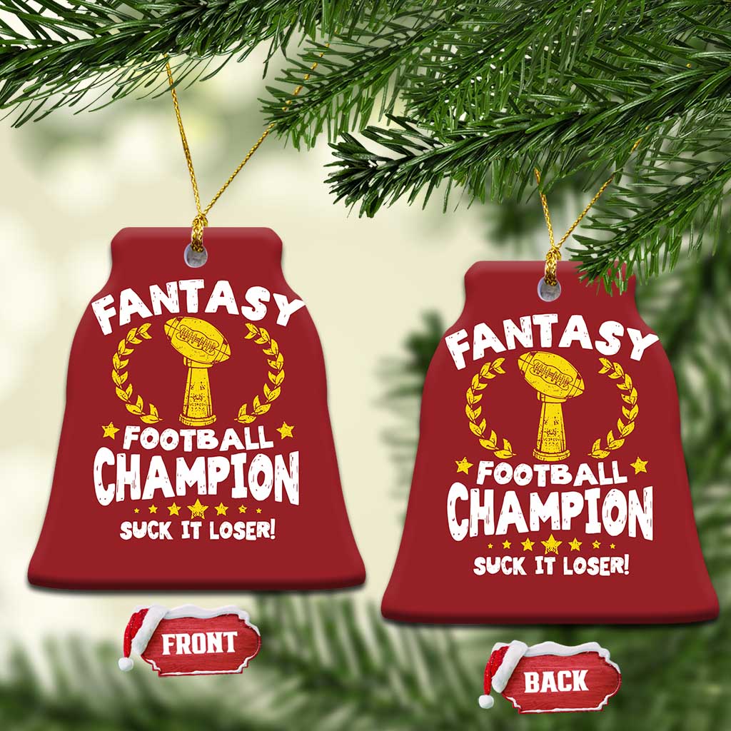 Fantasy Football Legend Christmas Ornament Suck It Loser Funny Champ Champion Draft TS10
