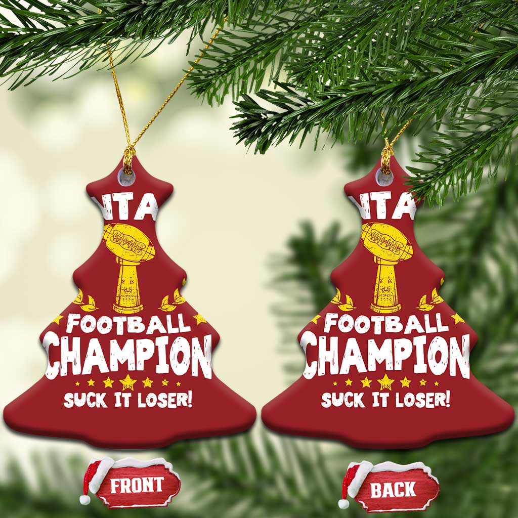 Fantasy Football Legend Christmas Ornament Suck It Loser Funny Champ Champion Draft TS10