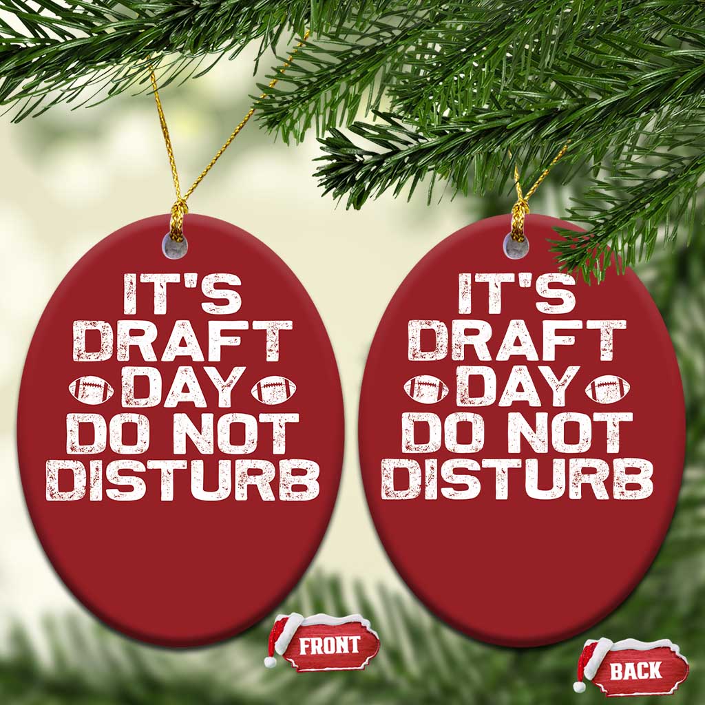 Funny Fantasy Football Christmas Ornament It's Draft Day Do Not Disturb TS10