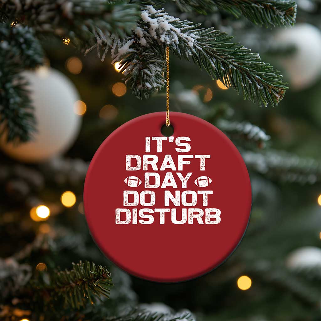 Funny Fantasy Football Christmas Ornament It's Draft Day Do Not Disturb TS10
