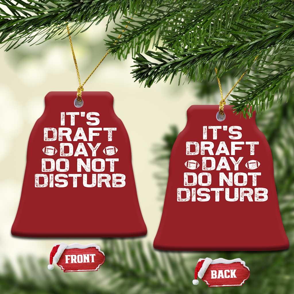 Funny Fantasy Football Christmas Ornament It's Draft Day Do Not Disturb TS10