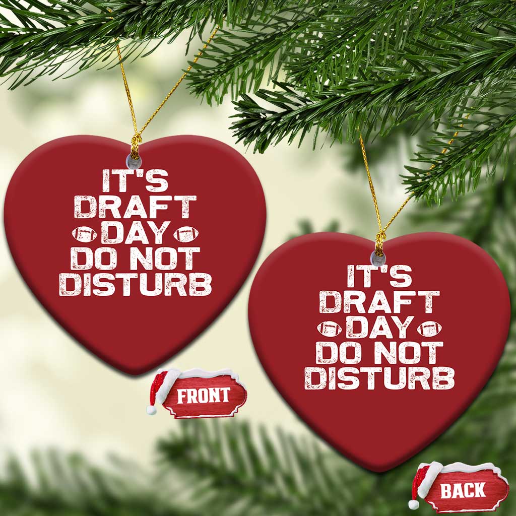Funny Fantasy Football Christmas Ornament It's Draft Day Do Not Disturb TS10