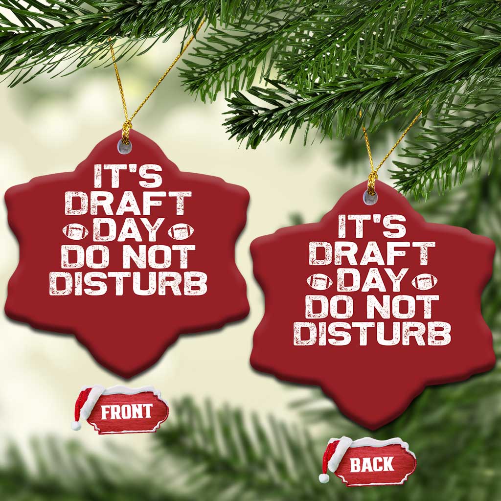 Funny Fantasy Football Christmas Ornament It's Draft Day Do Not Disturb TS10