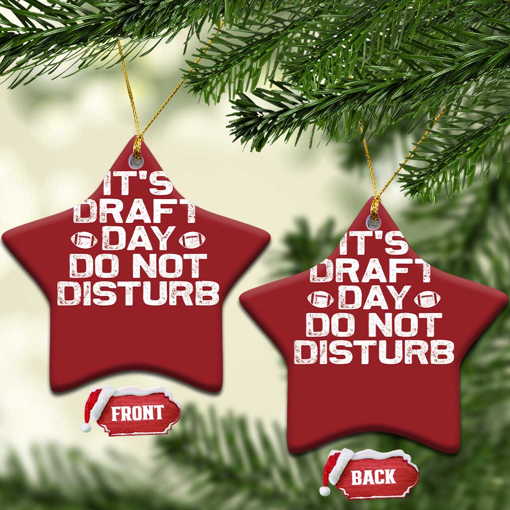 Funny Fantasy Football Christmas Ornament It's Draft Day Do Not Disturb TS10