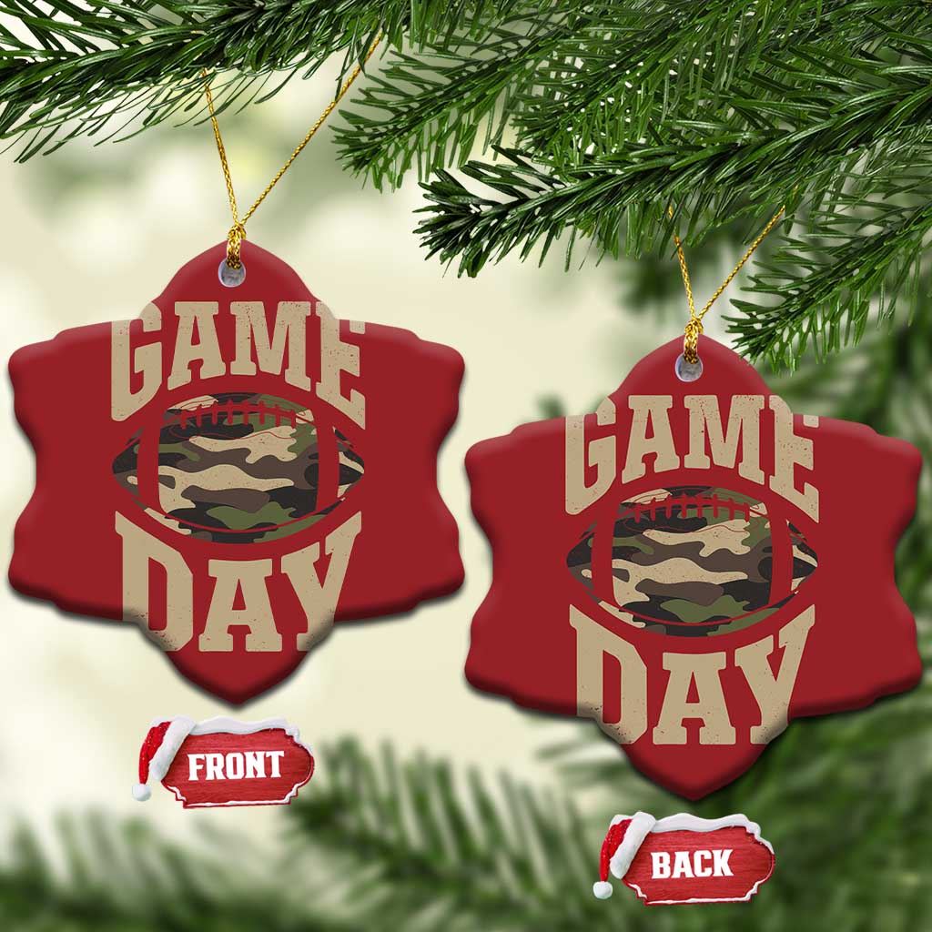Game Day Football Christmas Ornament Funny Sunday Retro Camo Camouflage TS10