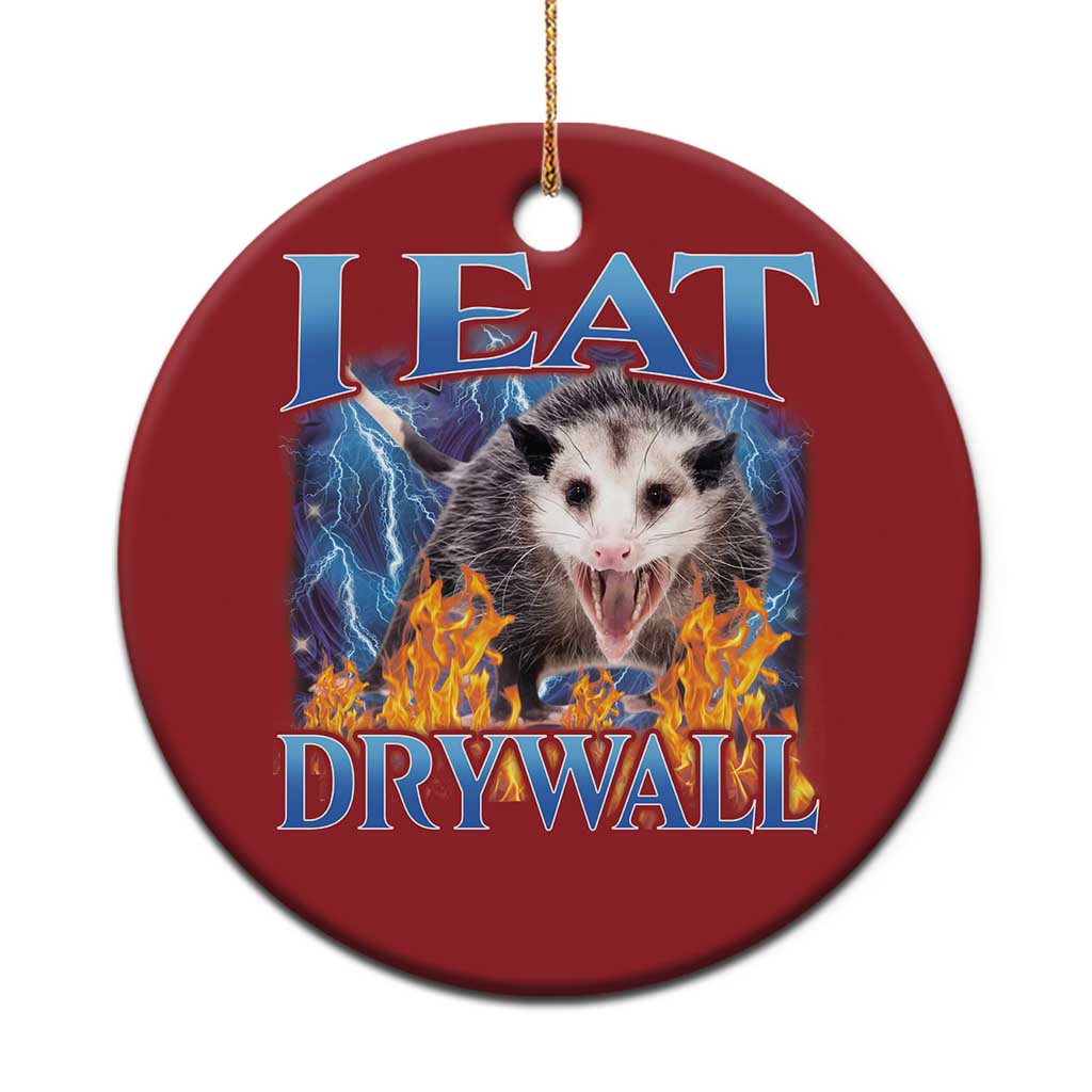 Possum Meme Christmas Ornament I Eat Drywall Opossum Funny Weird Cursed Internet Memes TS10