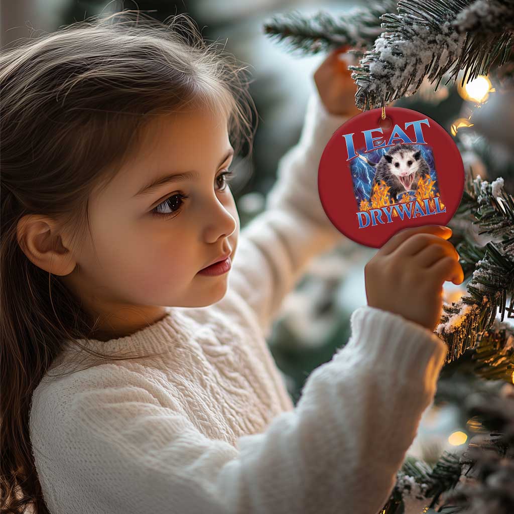 Possum Meme Christmas Ornament I Eat Drywall Opossum Funny Weird Cursed Internet Memes TS10