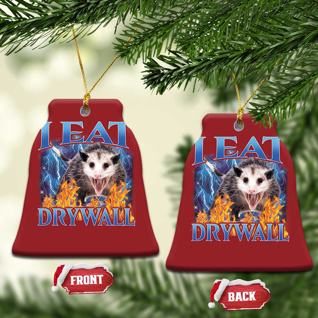 Possum Meme Christmas Ornament I Eat Drywall Opossum Funny Weird Cursed Internet Memes TS10