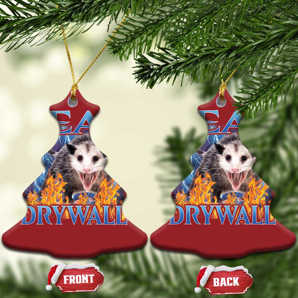 Possum Meme Christmas Ornament I Eat Drywall Opossum Funny Weird Cursed Internet Memes TS10