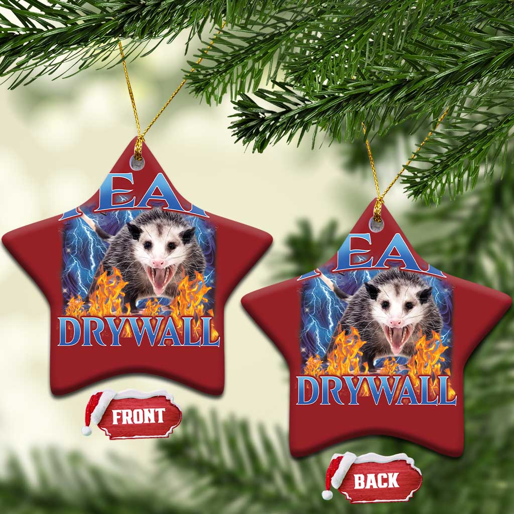 Possum Meme Christmas Ornament I Eat Drywall Opossum Funny Weird Cursed Internet Memes TS10