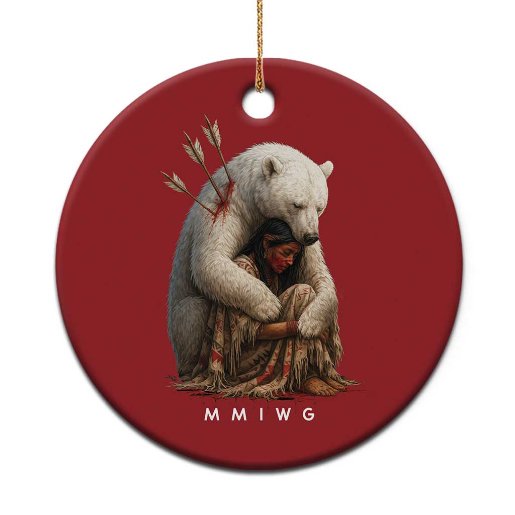 MMIW Native American Christmas Ornament Spirit Bear Protecting Indigenous Woman MMIWG TS10