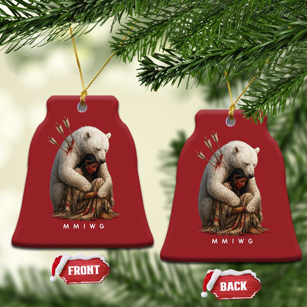 MMIW Native American Christmas Ornament Spirit Bear Protecting Indigenous Woman MMIWG TS10