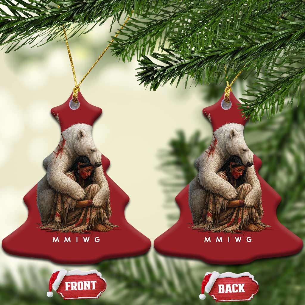 MMIW Native American Christmas Ornament Spirit Bear Protecting Indigenous Woman MMIWG TS10