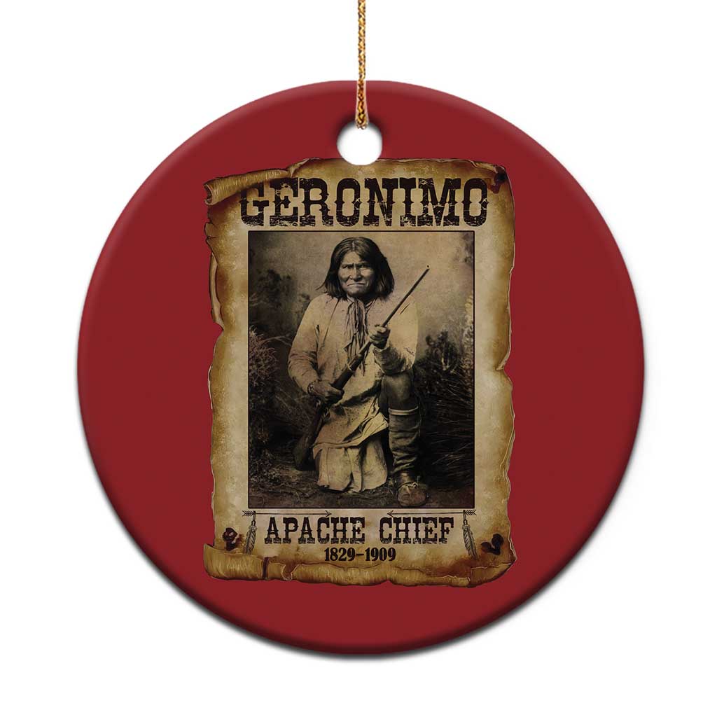 Geronimo Christmas Ornament Vintage Apache Warrior Native American TS10