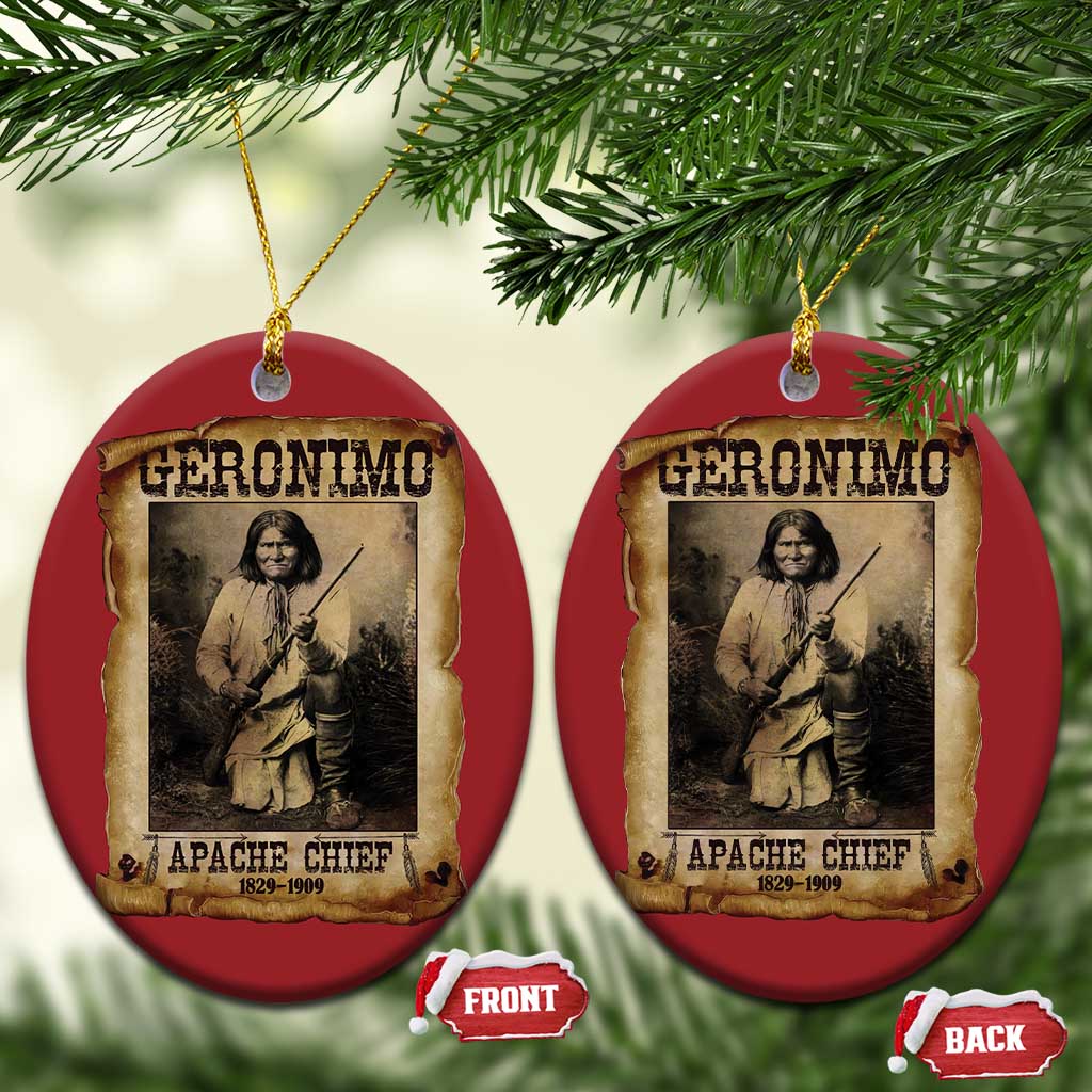 Geronimo Christmas Ornament Vintage Apache Warrior Native American TS10