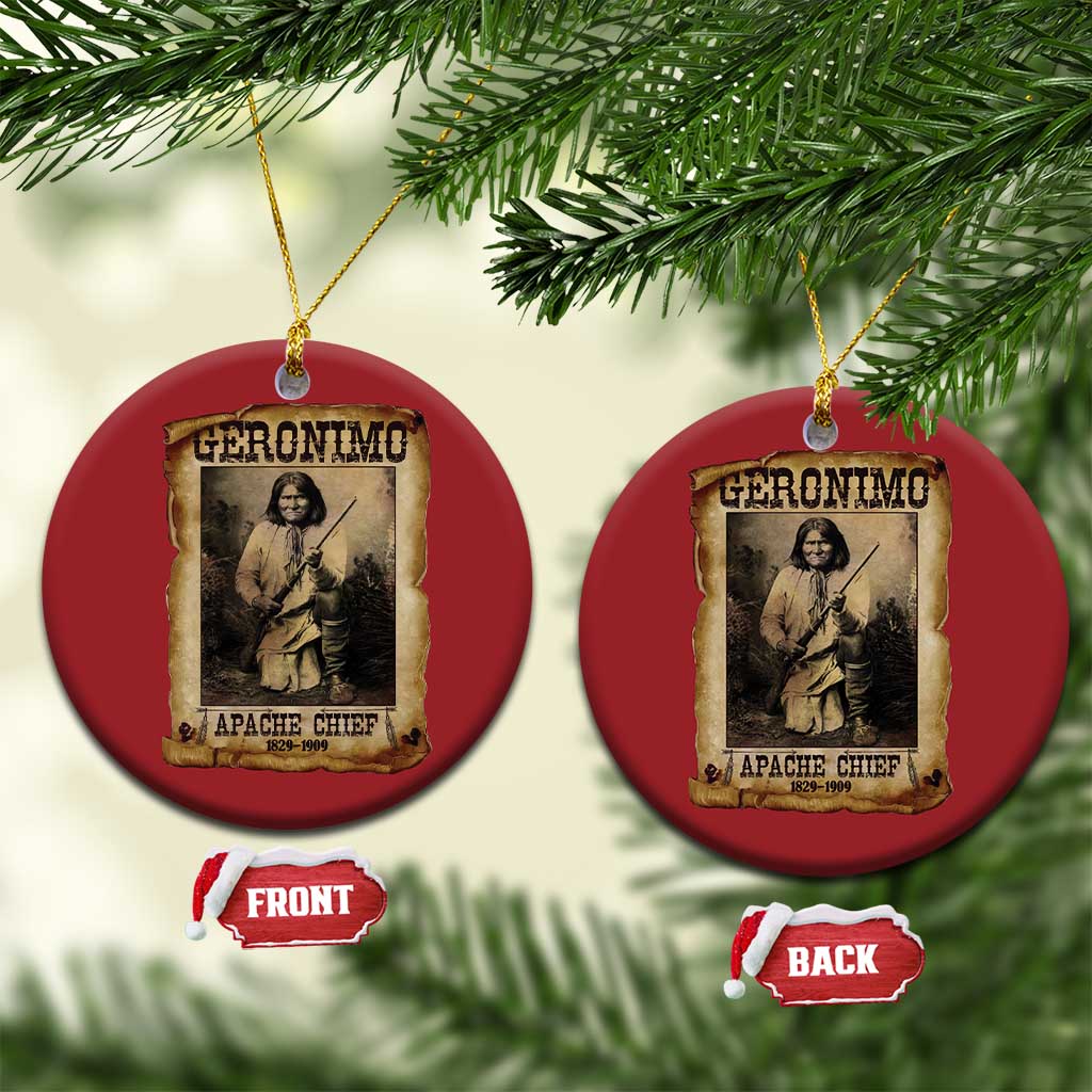 Geronimo Christmas Ornament Vintage Apache Warrior Native American TS10