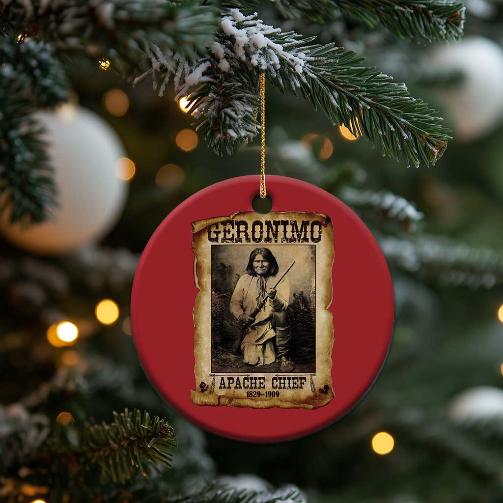 Geronimo Christmas Ornament Vintage Apache Warrior Native American TS10